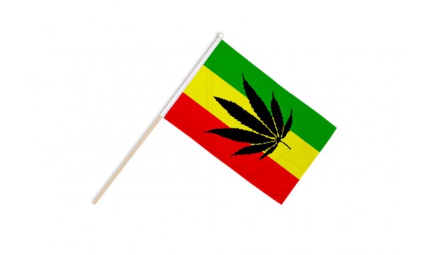 Cannabis Reggae Hand Flags